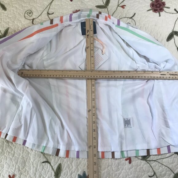 Modcloth NWT S Stripe Cotton-Linen Blazer - Picture 6 of 14